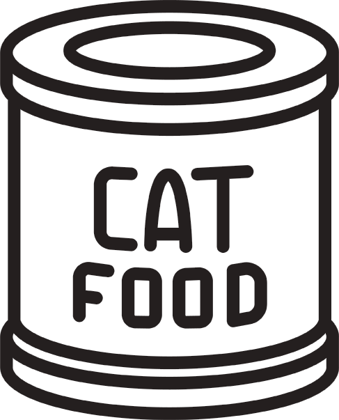 A can of cat food with the word " catfood ".